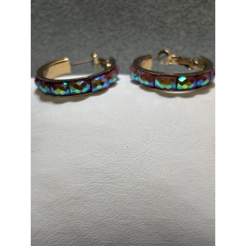 #25. I Luv Charmonde Design Iridescent Rainbow Earrings